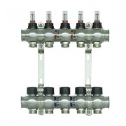 Колекторний блок з витратомірами Raftec STEEL 1"х5 RC03-05